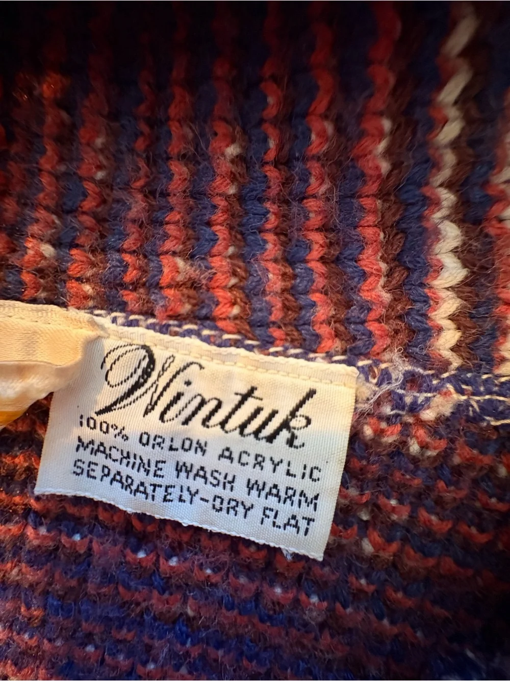 Sabra Wintuk Vintage 70s Hooded Wrap Cardigan Sweater Coat one Size Rare